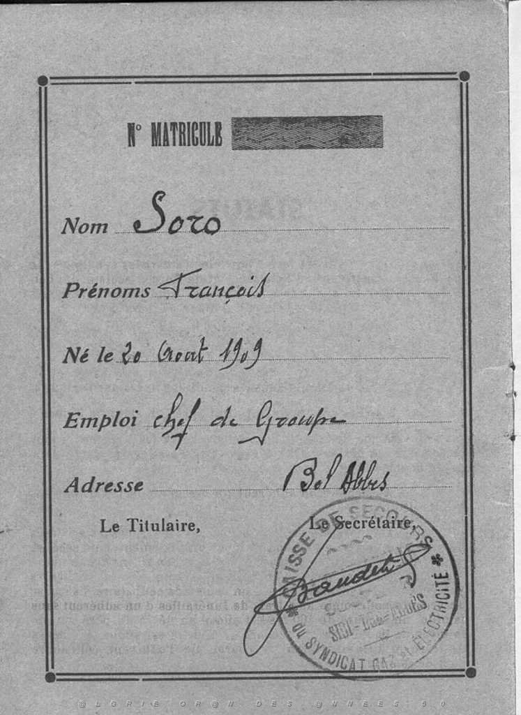 EGA SIDI BEL ABBES 05 LIVRET DE SOCIETAIRE FRANCOIS SORO.JPG